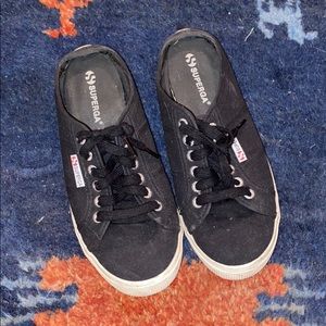 Superga Black Slip on